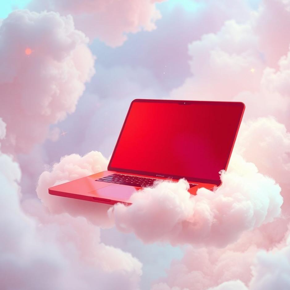 Dream : Red computer in a dream