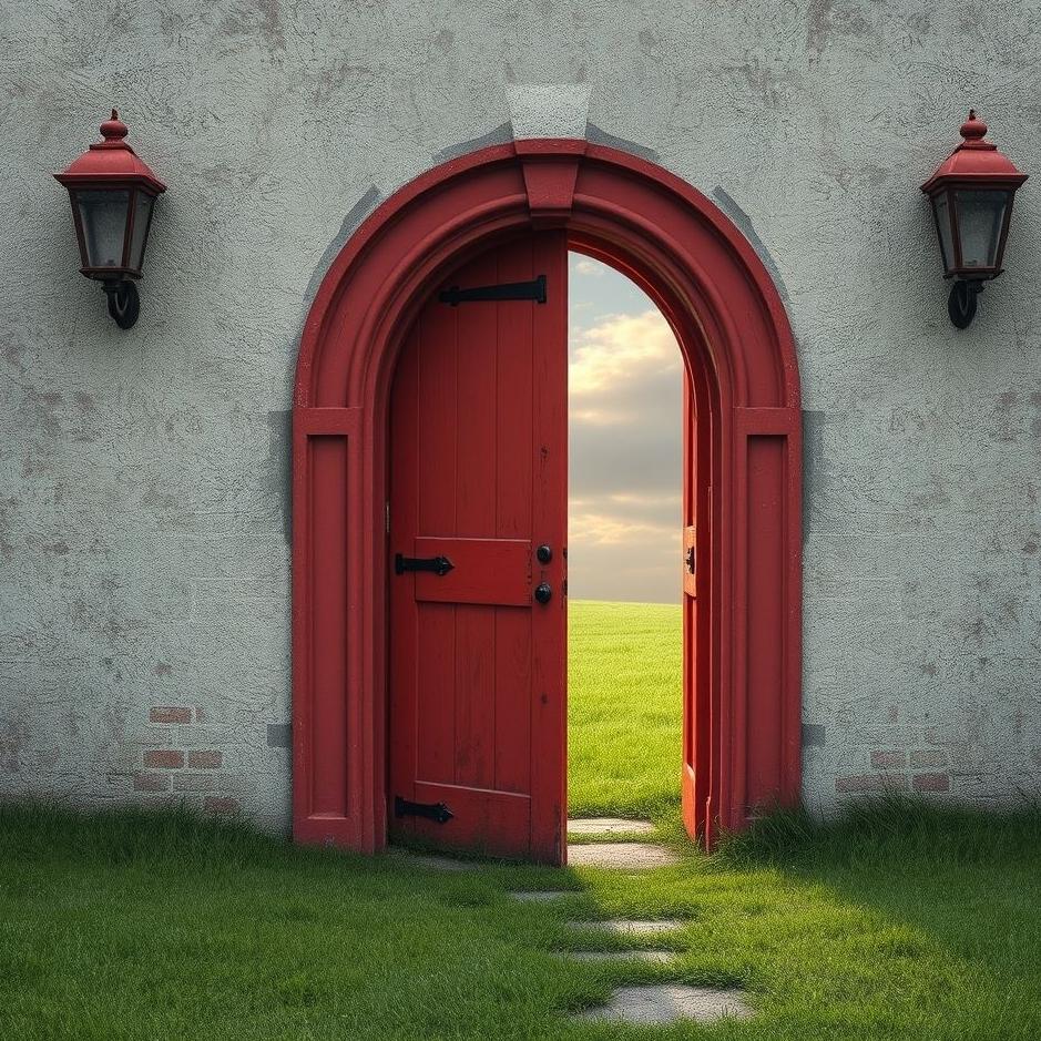 Dream : Red door open in a dream