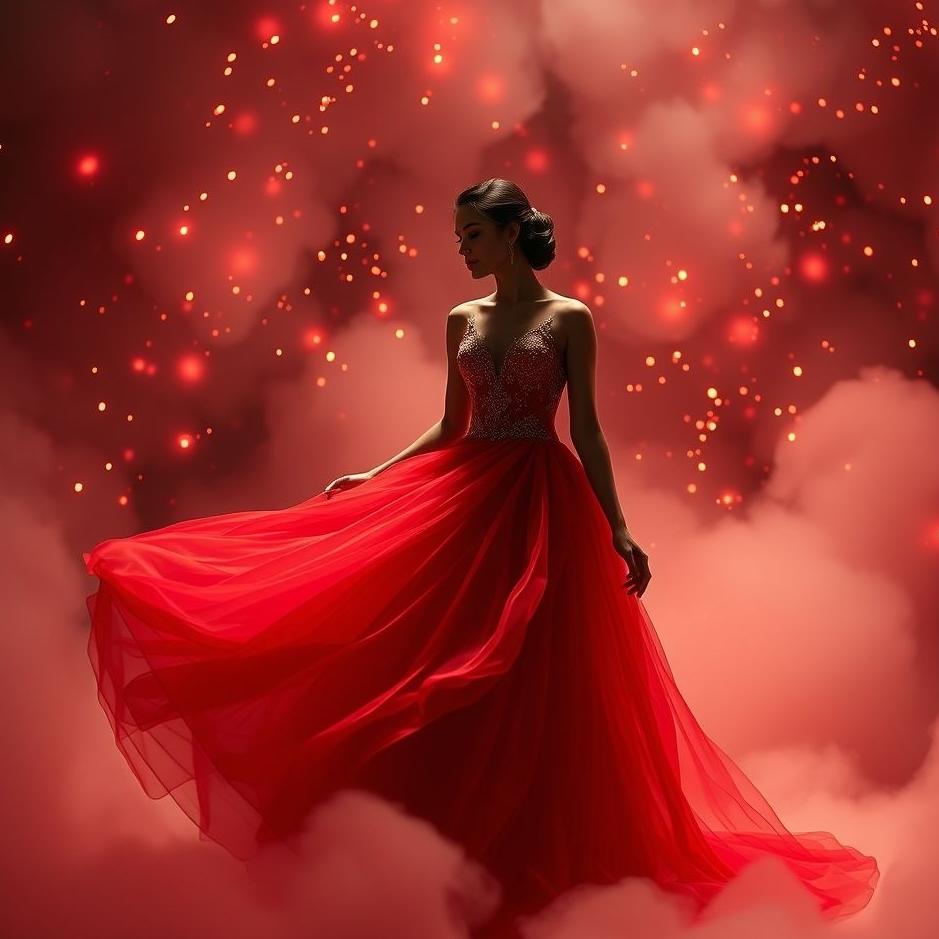 Dream : Red evening dress in a dream