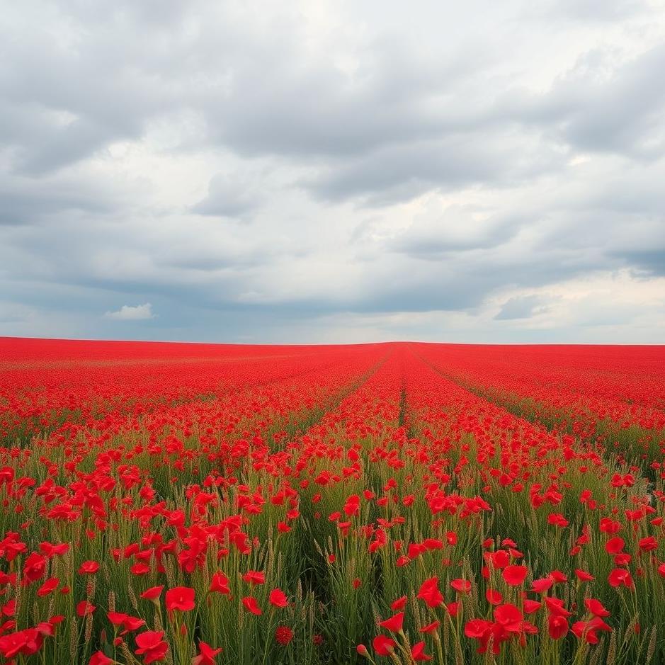 Dream : Red field in a dream