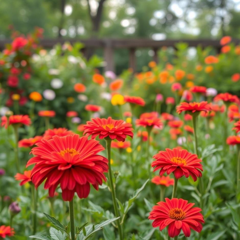 Dream : Red flower garden in a dream