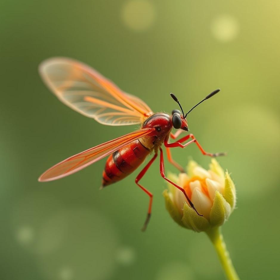 Dream : Red flying insect in a dream