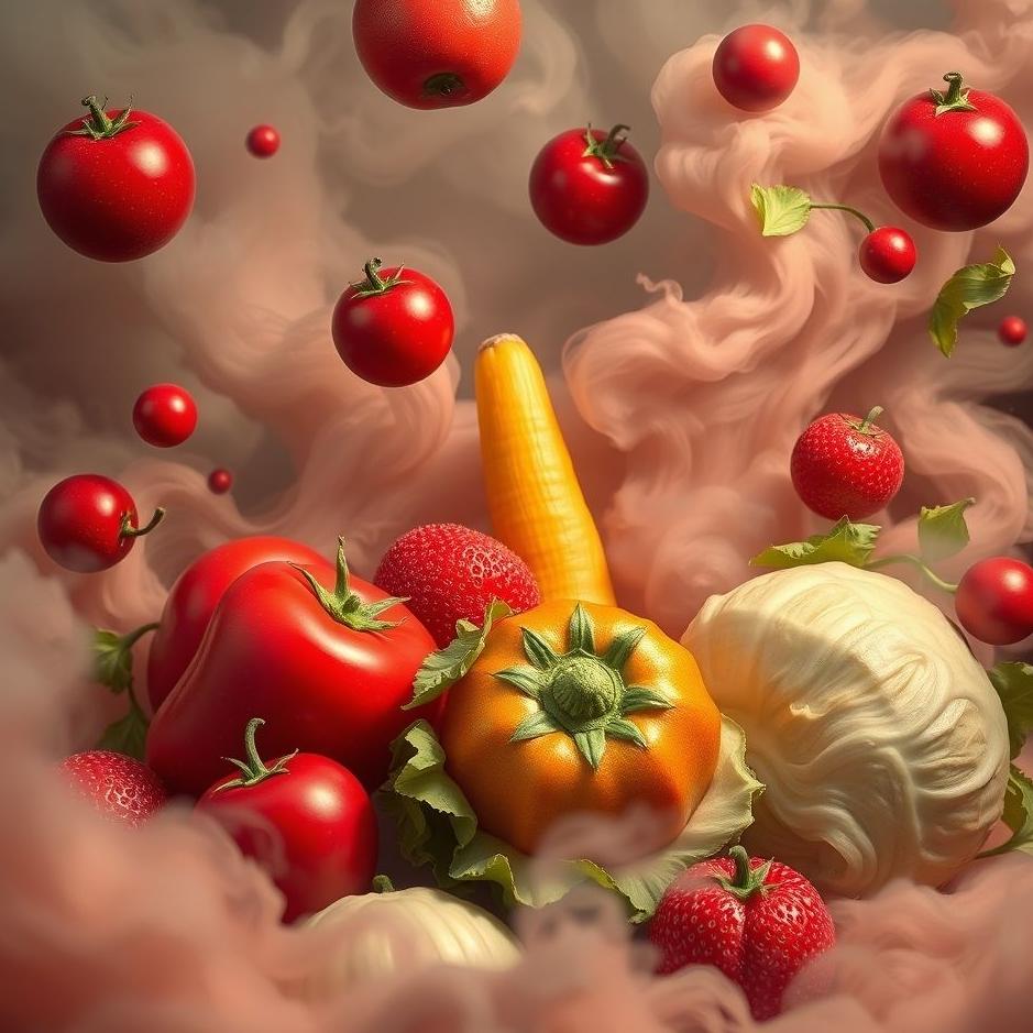 Dream : Red fruits and vegetables in a dream