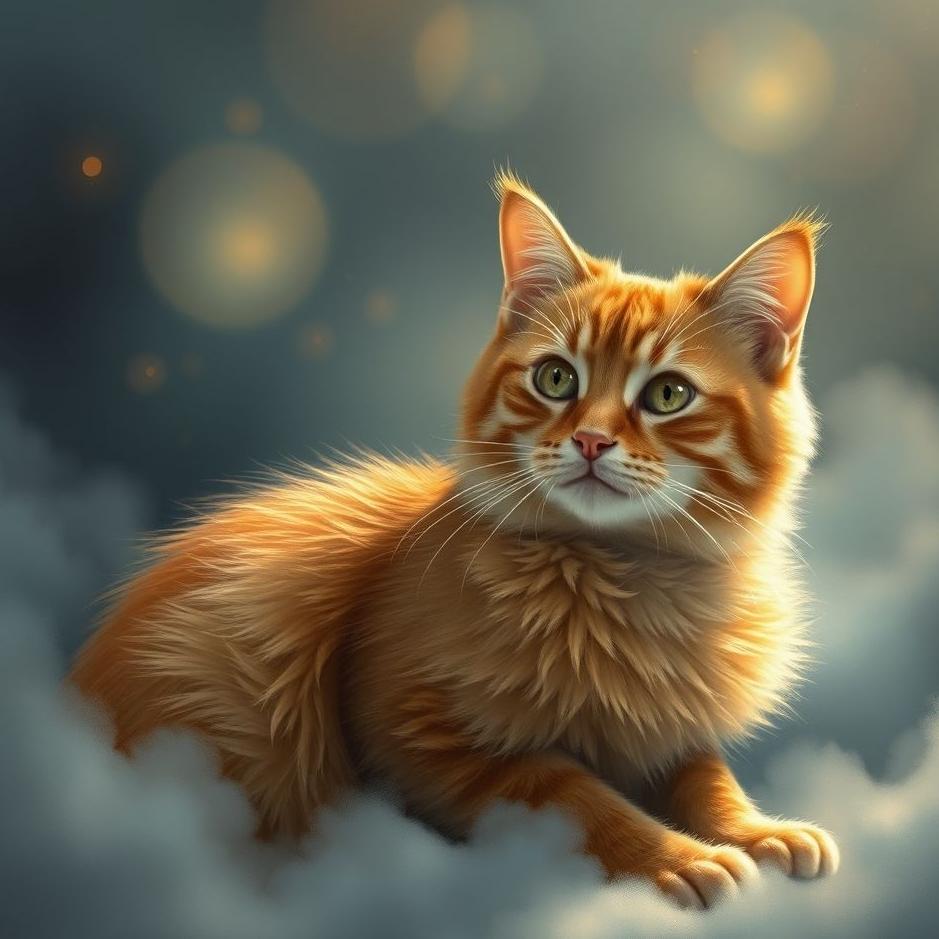 Dream : Red-furred cat in a dream