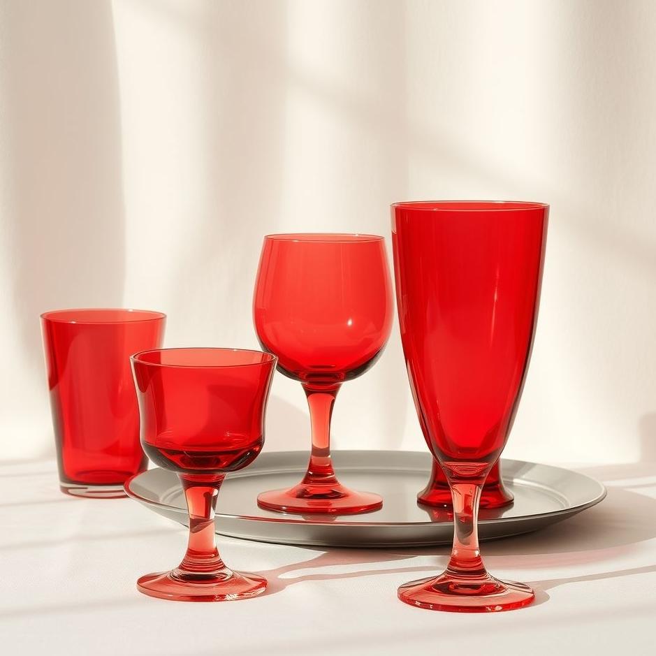 Dream : Red glassware in a dream