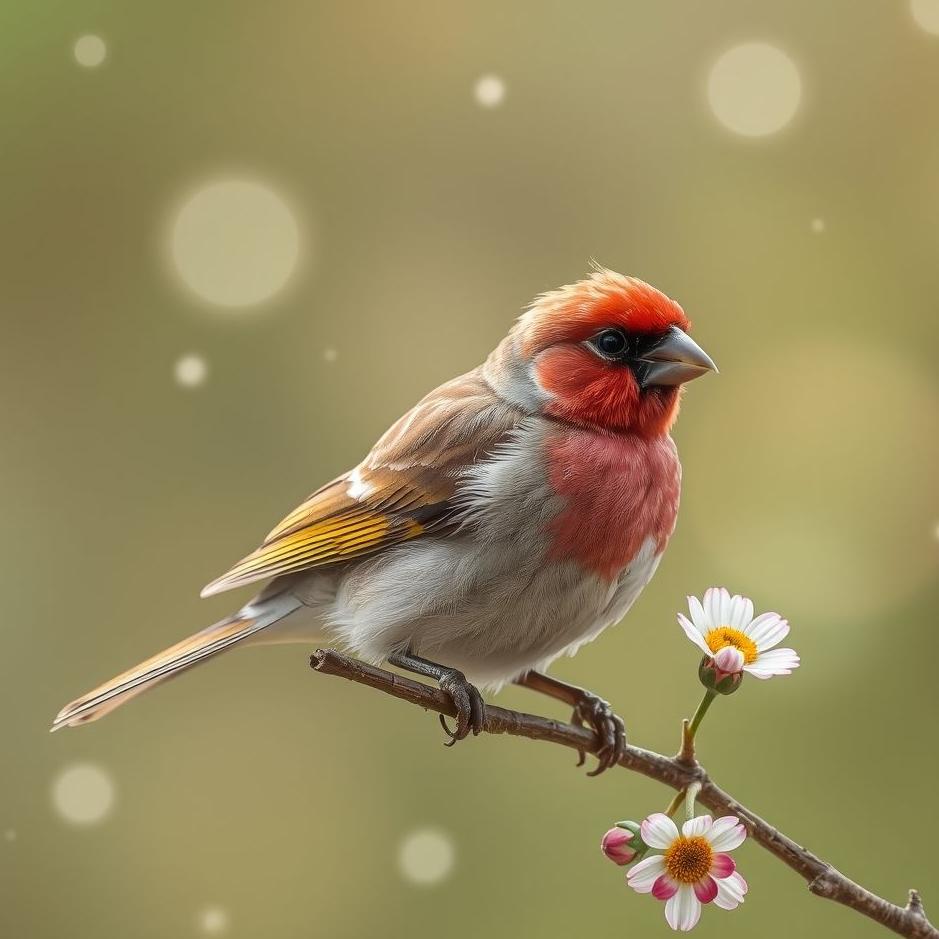 Dream : Red goldfinch in a dream