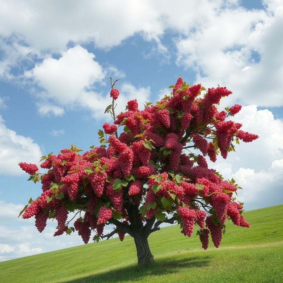 Dream : Red grape tree in a dream