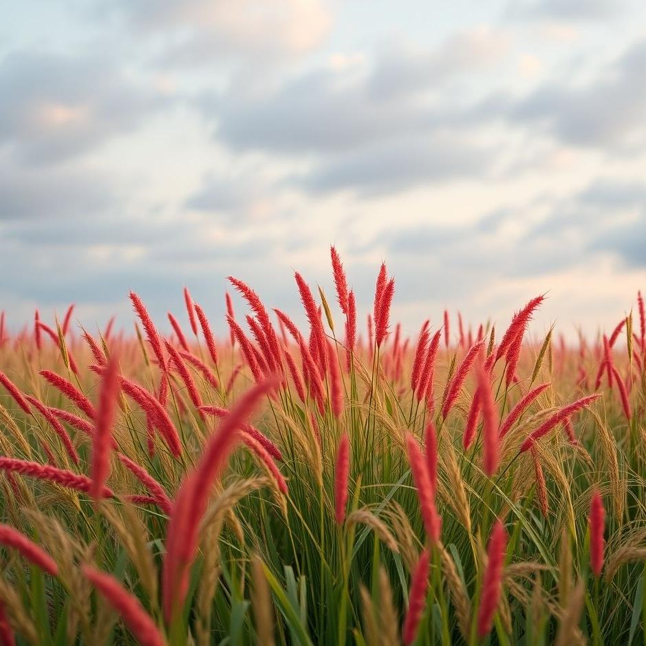 Dream : Red grass in a dream