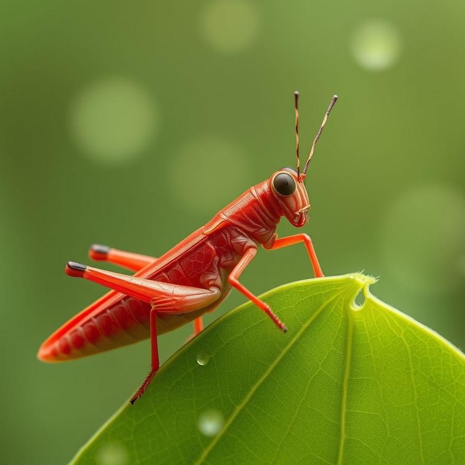Dream : Red grasshopper in a dream