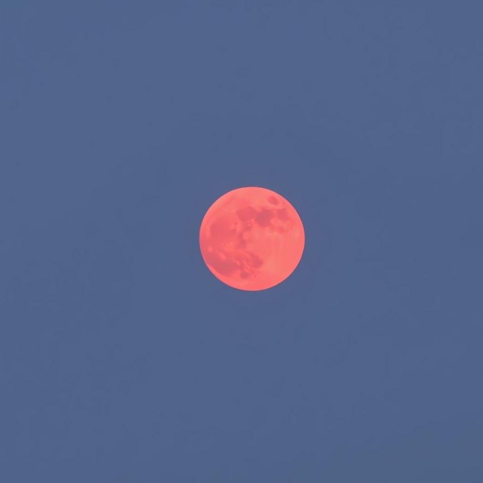 Dream : Red half moon in a dream