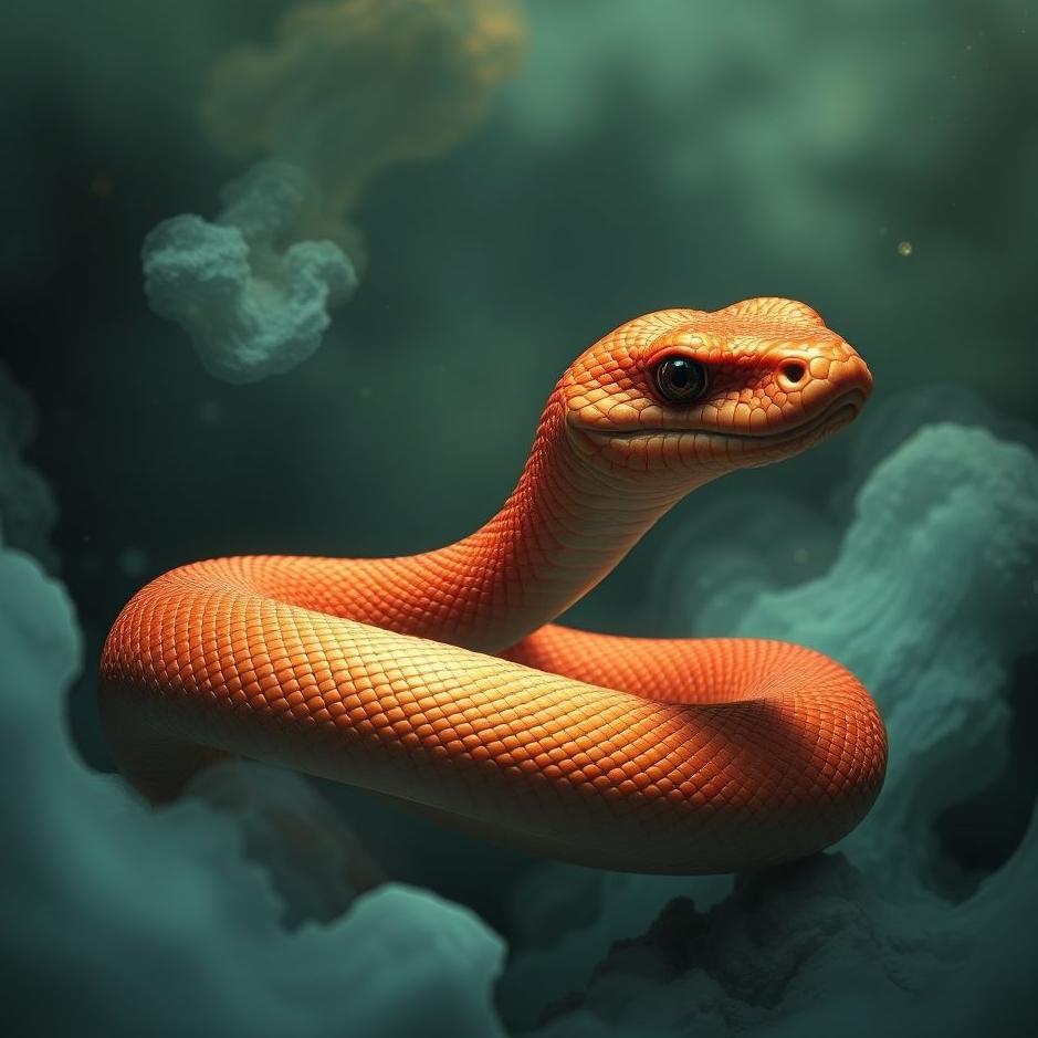 Dream : Red-headed snake in a dream