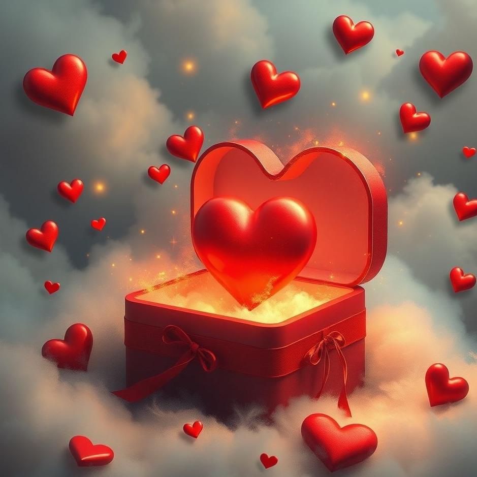 Dream : Red heart box in a dream
