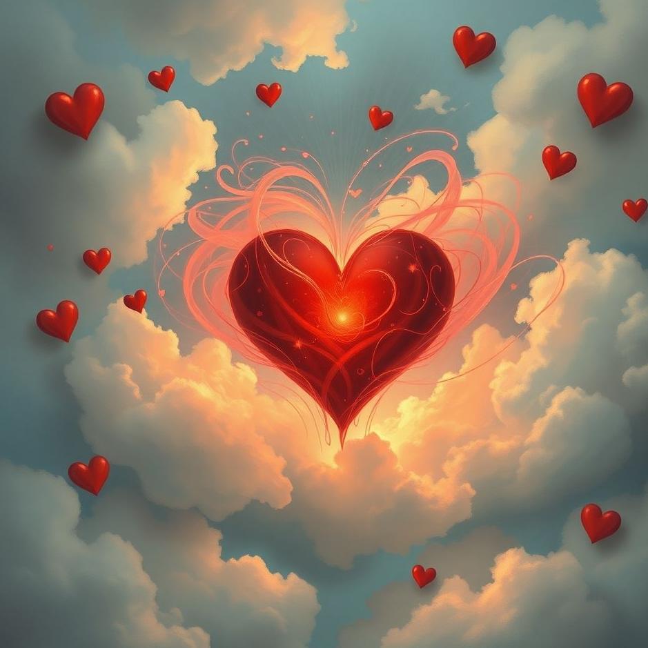 Dream : Red heart in a dream