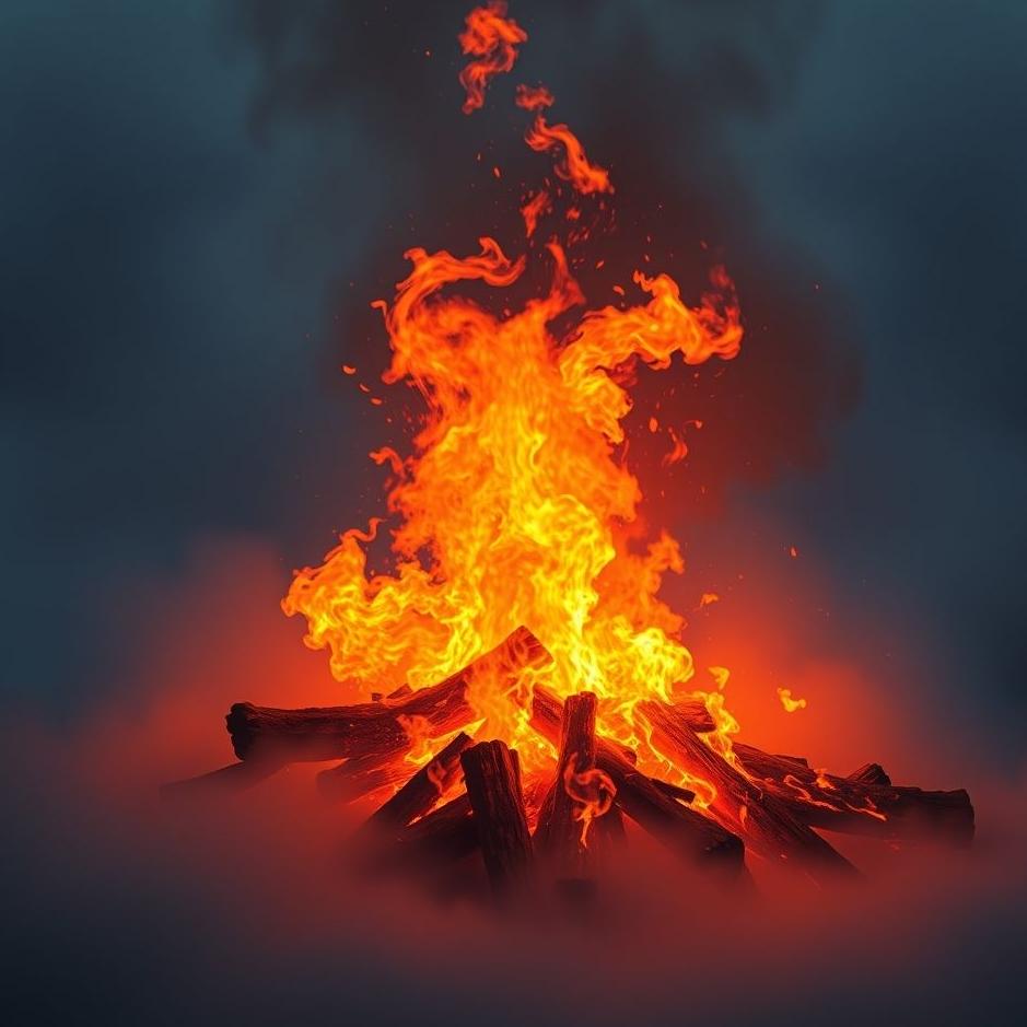 Dream : Red-hot fire in a dream