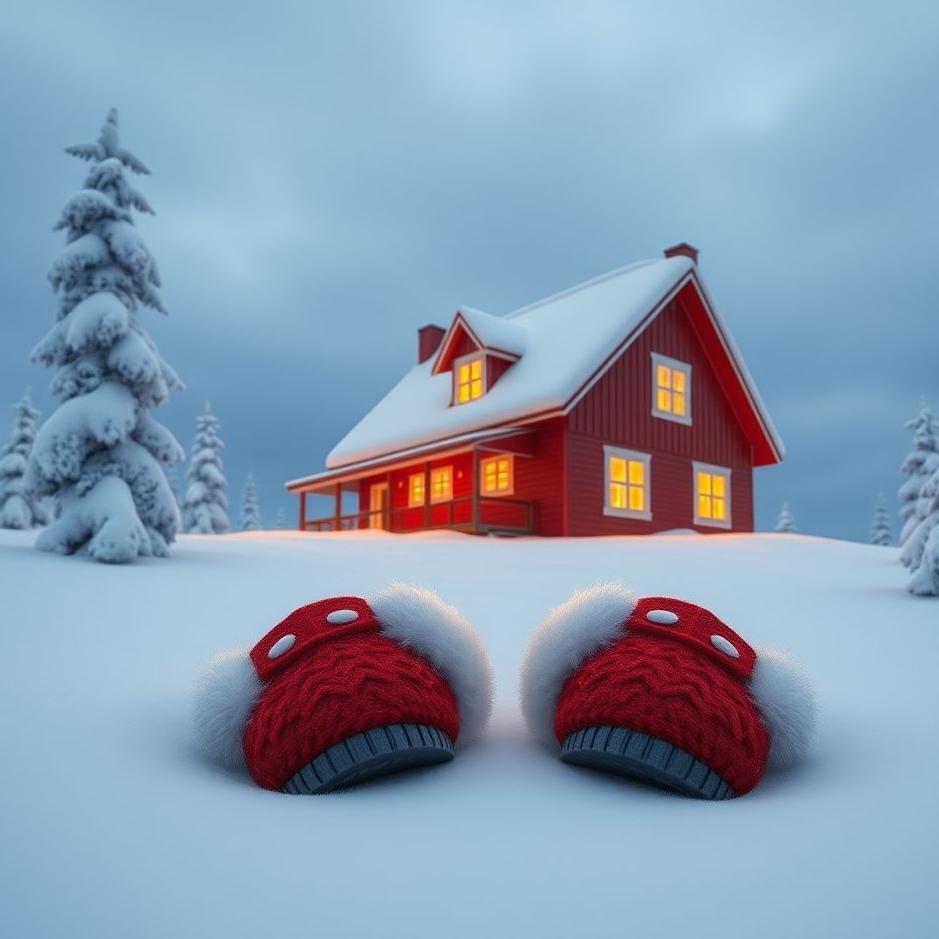 Dream : Red house slippers in a dream