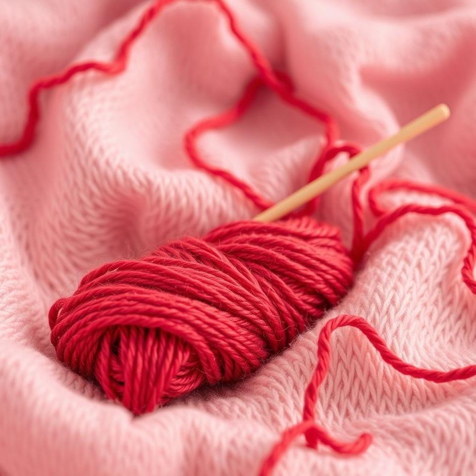 Dream : Red knitting yarn in a dream
