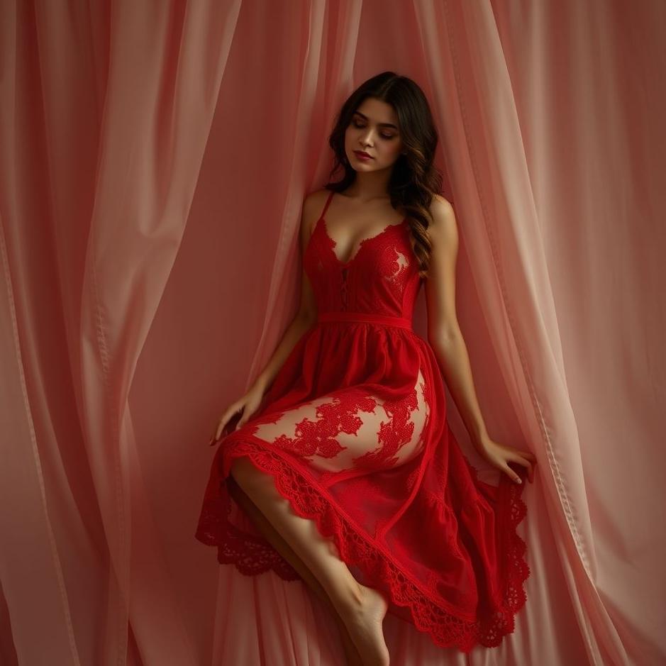 Dream : Red lace nightgown in a dream