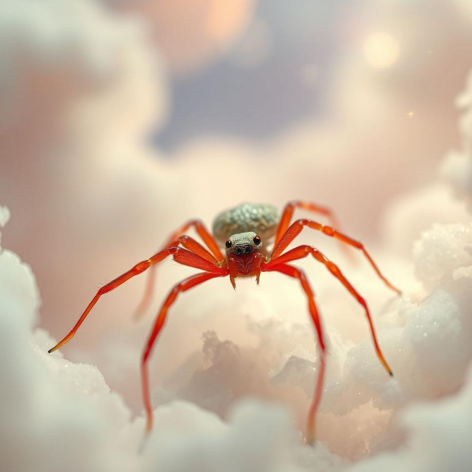 Dream : Red-legged spider in a dream
