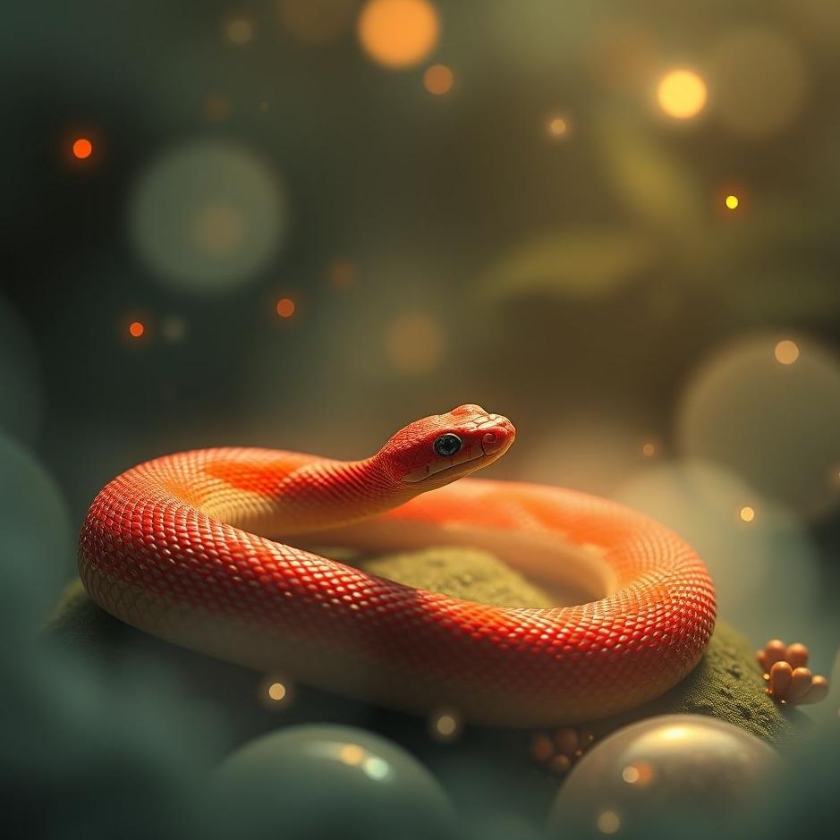 Dream : Red little snake in a dream