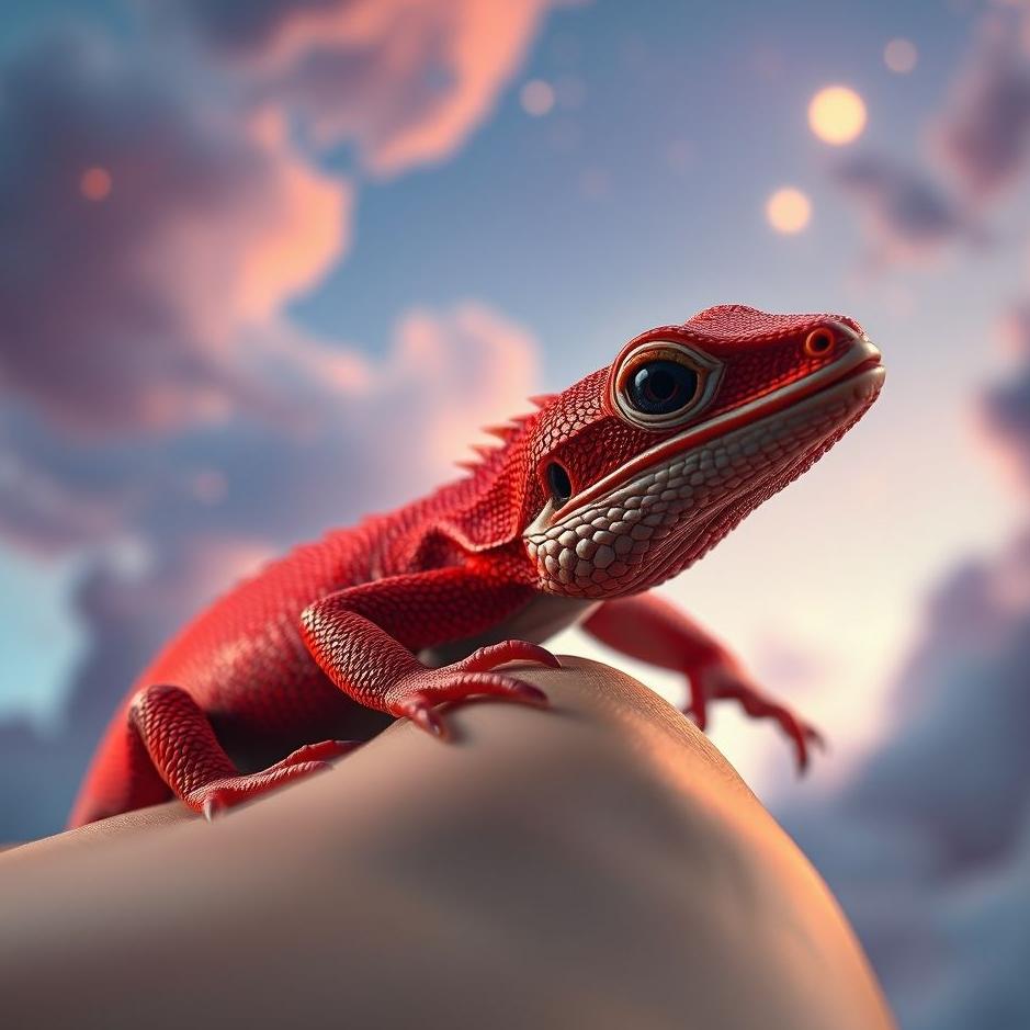 Dream : Red lizard bite in a dream
