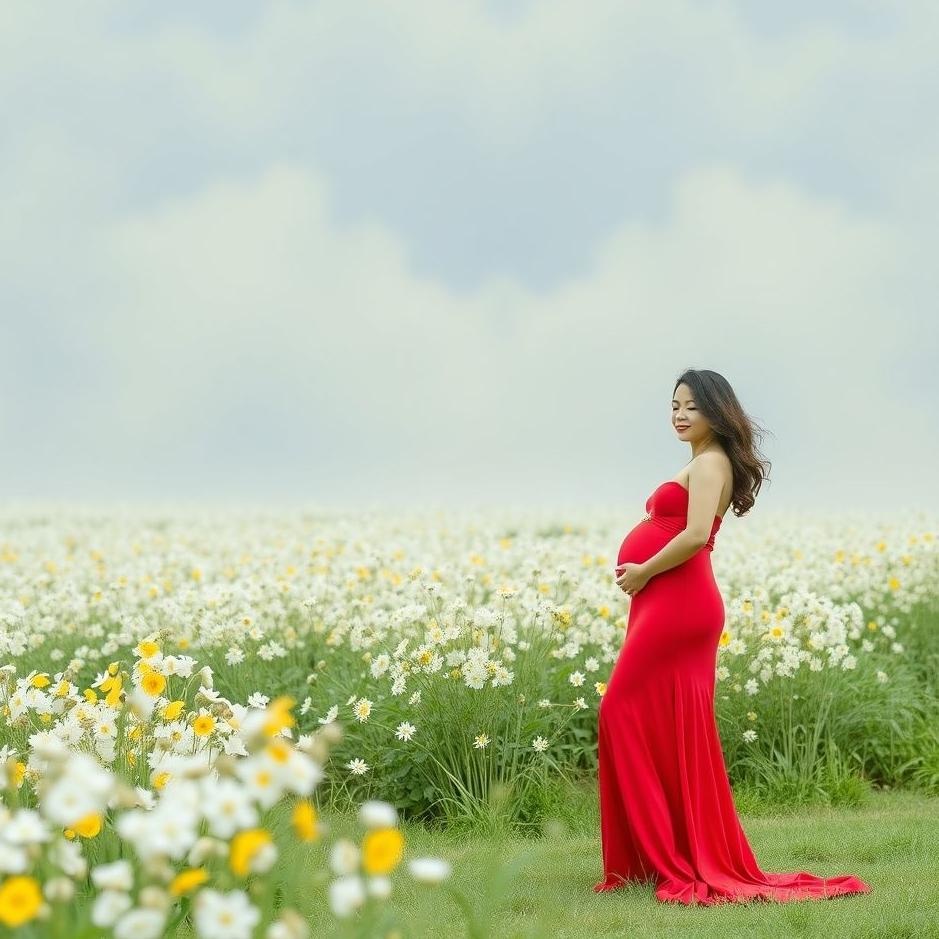 Dream : Red maternity dress in a dream