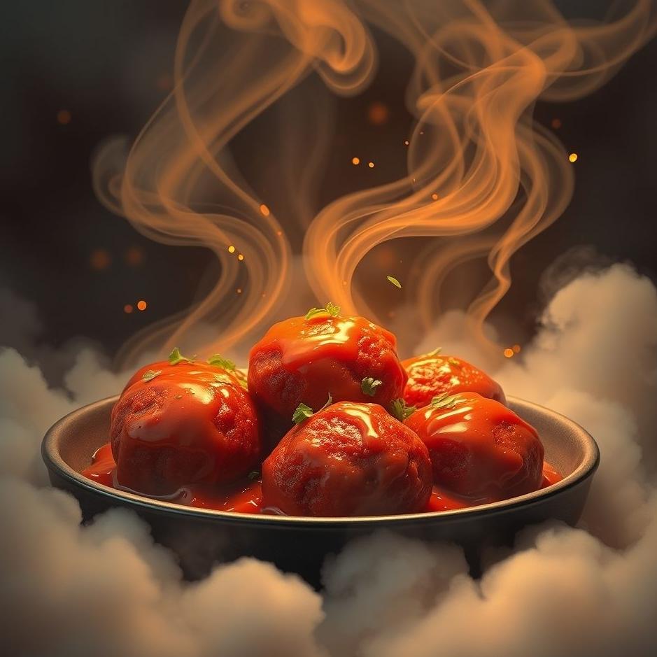 Dream : Red meatballs in a dream