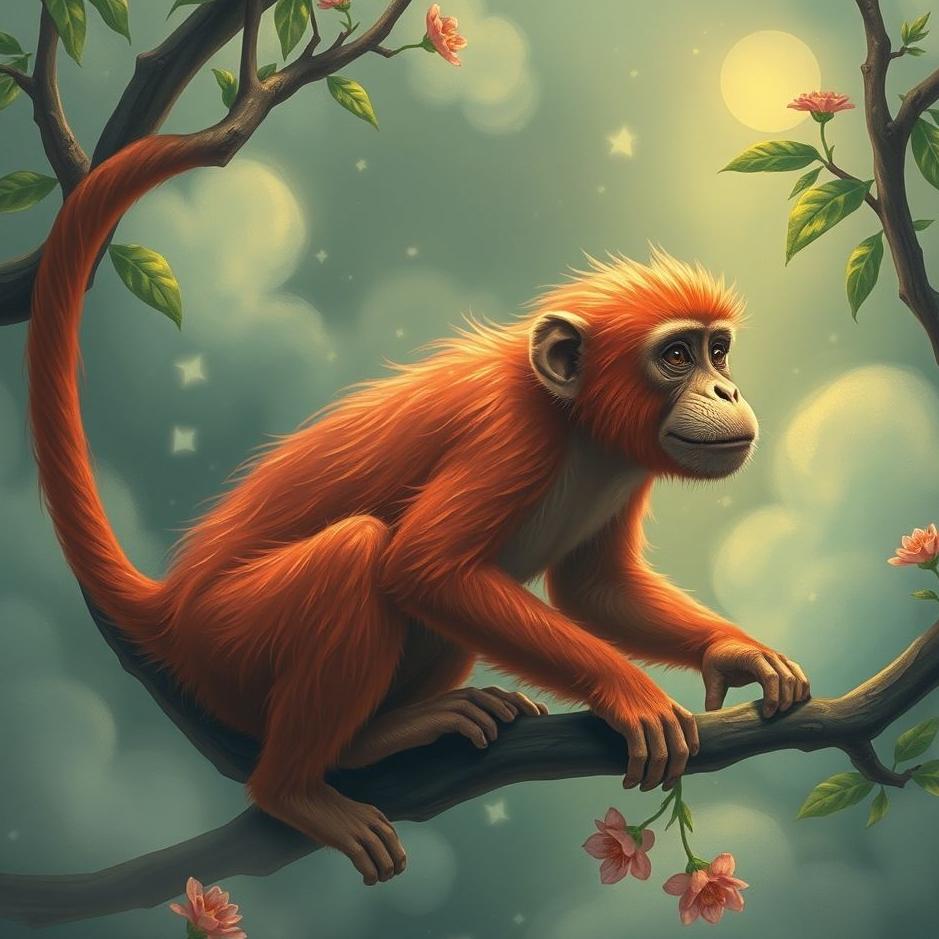 Dream : Red monkey in a dream