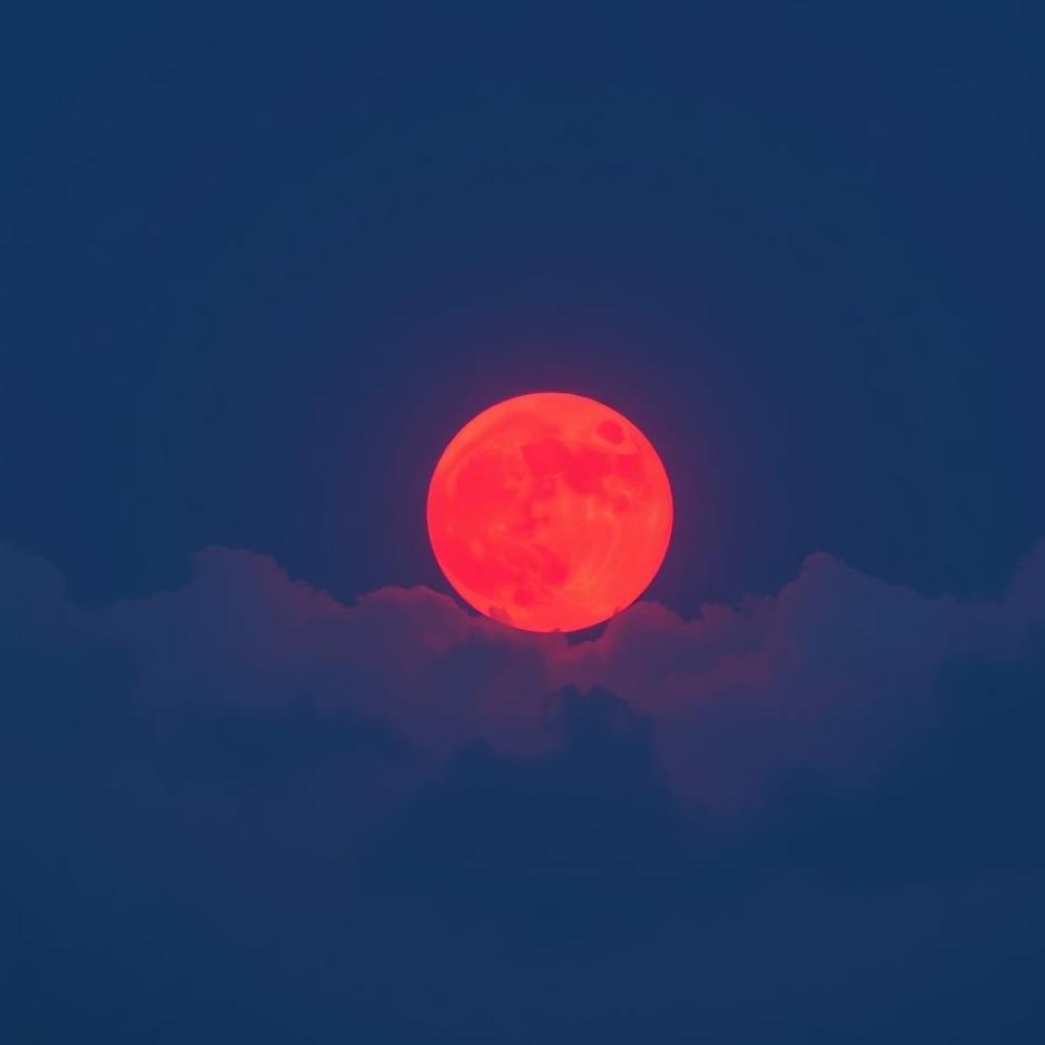 Dream : Red moon in a dream