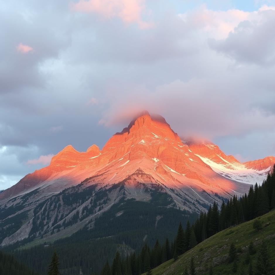 Dream : Red mountain in a dream