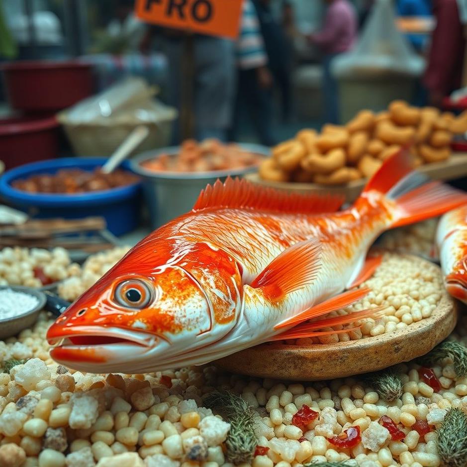 Dream : Red mullet in the market in a dream