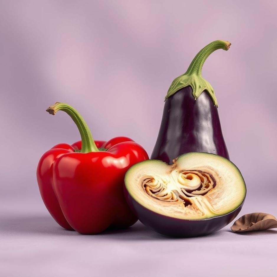 Dream : Red pepper and eggplant in a dream