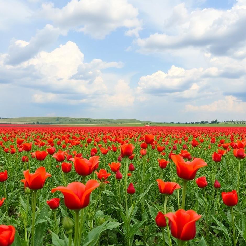 Dream : Red pepper field in a dream