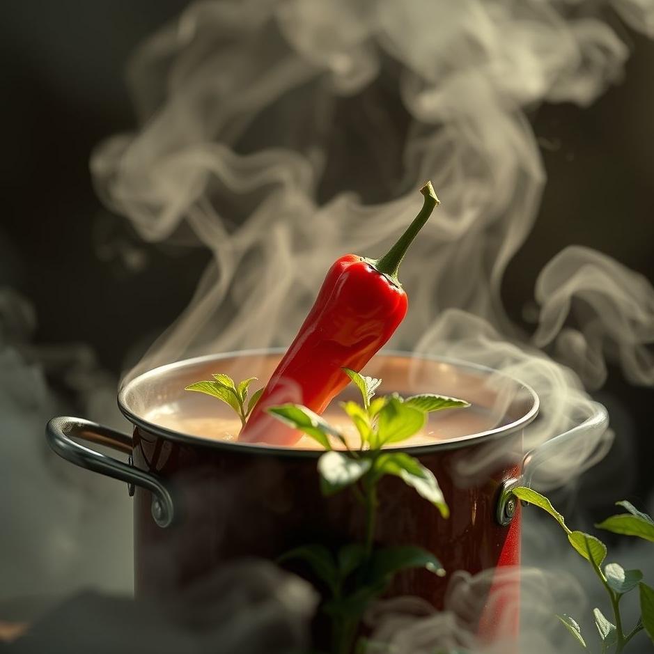 Dream : Red pepper in a pot in a dream