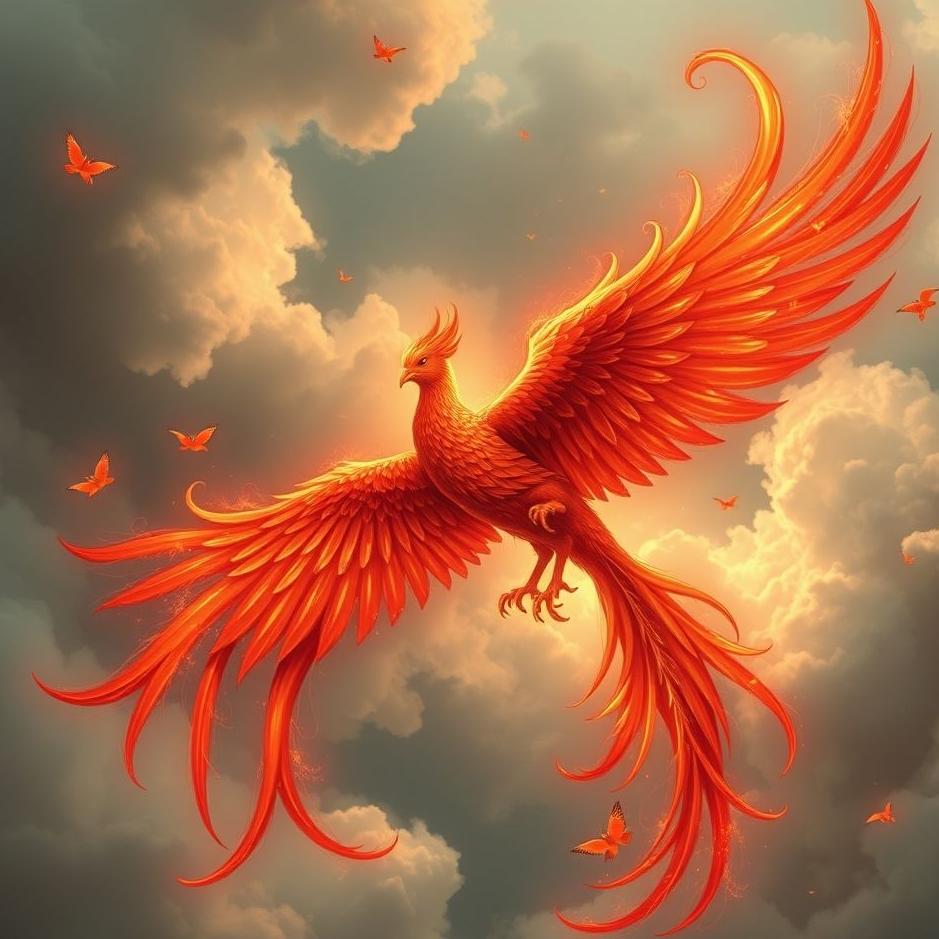 Dream : Red phoenix in a dream