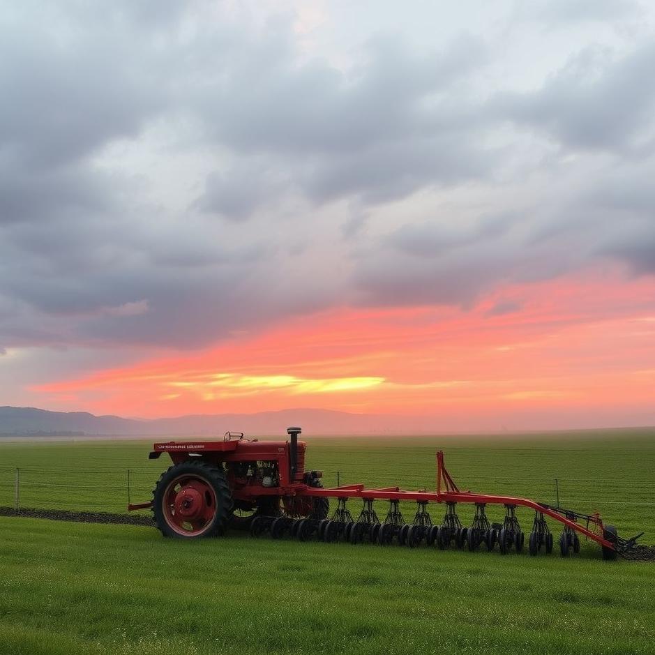 Dream : Red plough in a dream