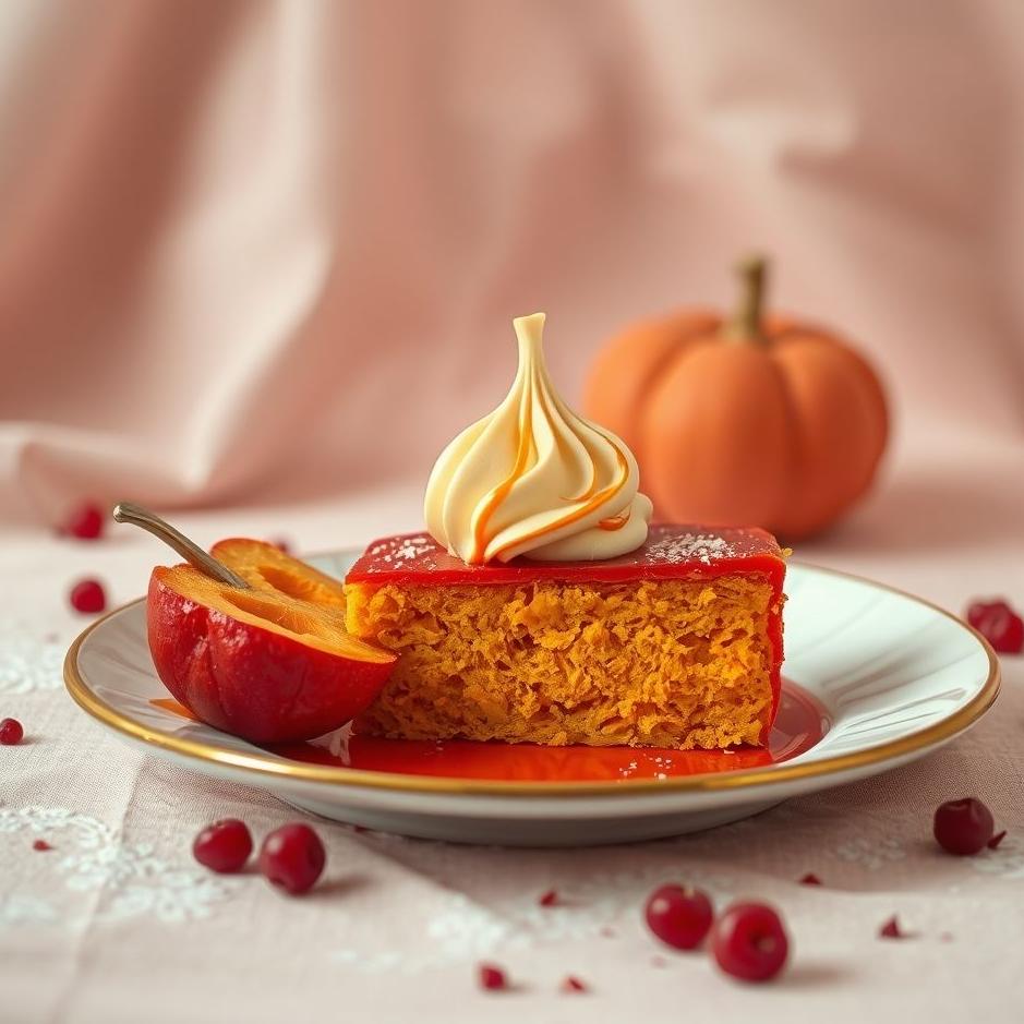 Dream : Red pumpkin dessert in a dream