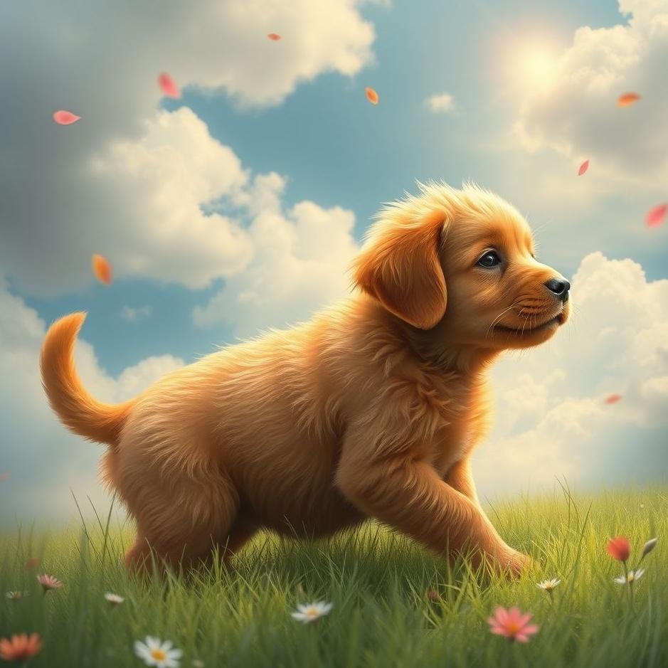 Dream : Red puppy in a dream