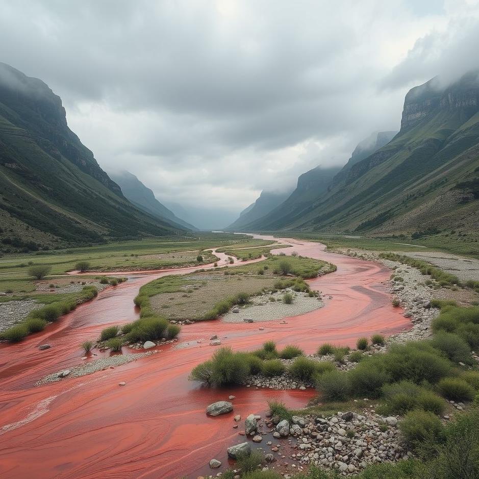 Dream : Red river in a dream