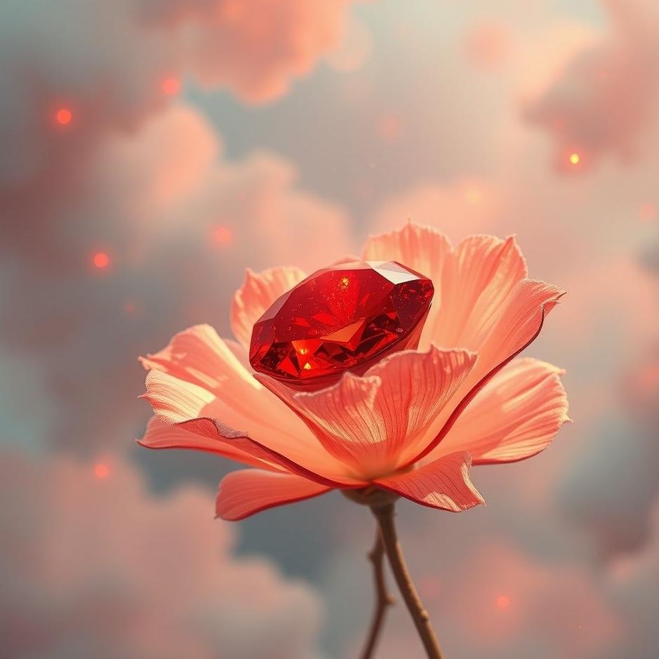 Dream : Red ruby ​​in a dream