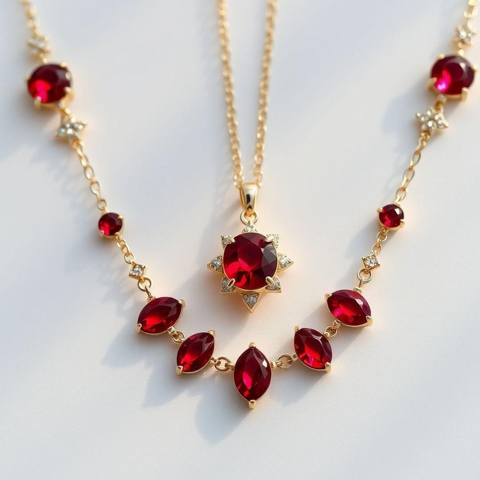 Dream : Red ruby ​​necklace in a dream