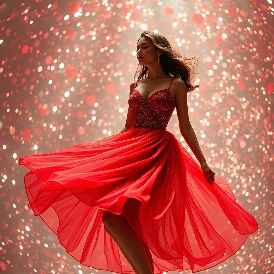 Dream : Red sequined dress in a dream