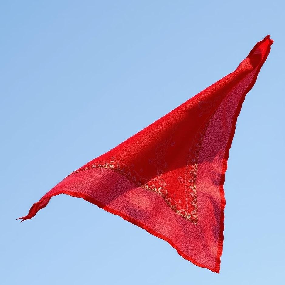 Dream : Red sequined handkerchief in a dream