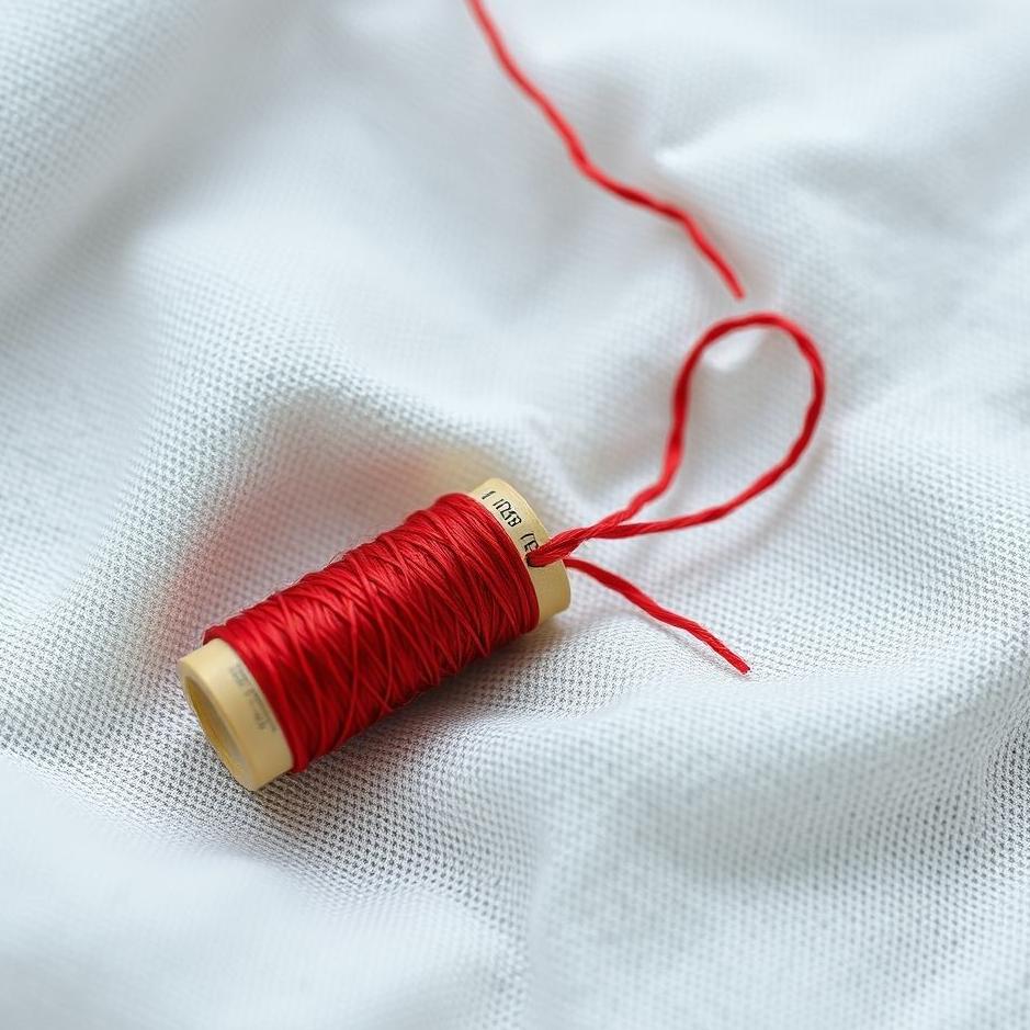 Dream : Red sewing thread in a dream