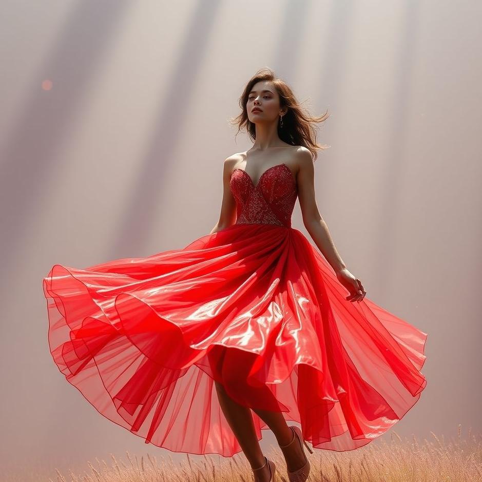 Dream : Red shiny dress in a dream