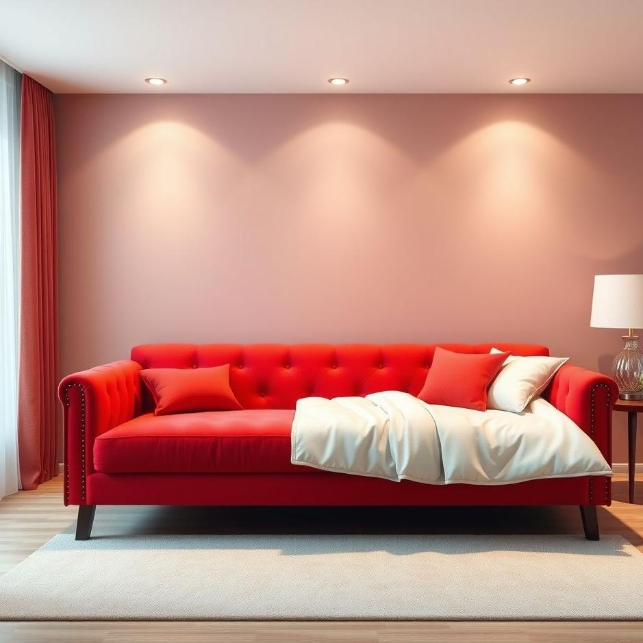 Dream : Red sofa bed in a dream