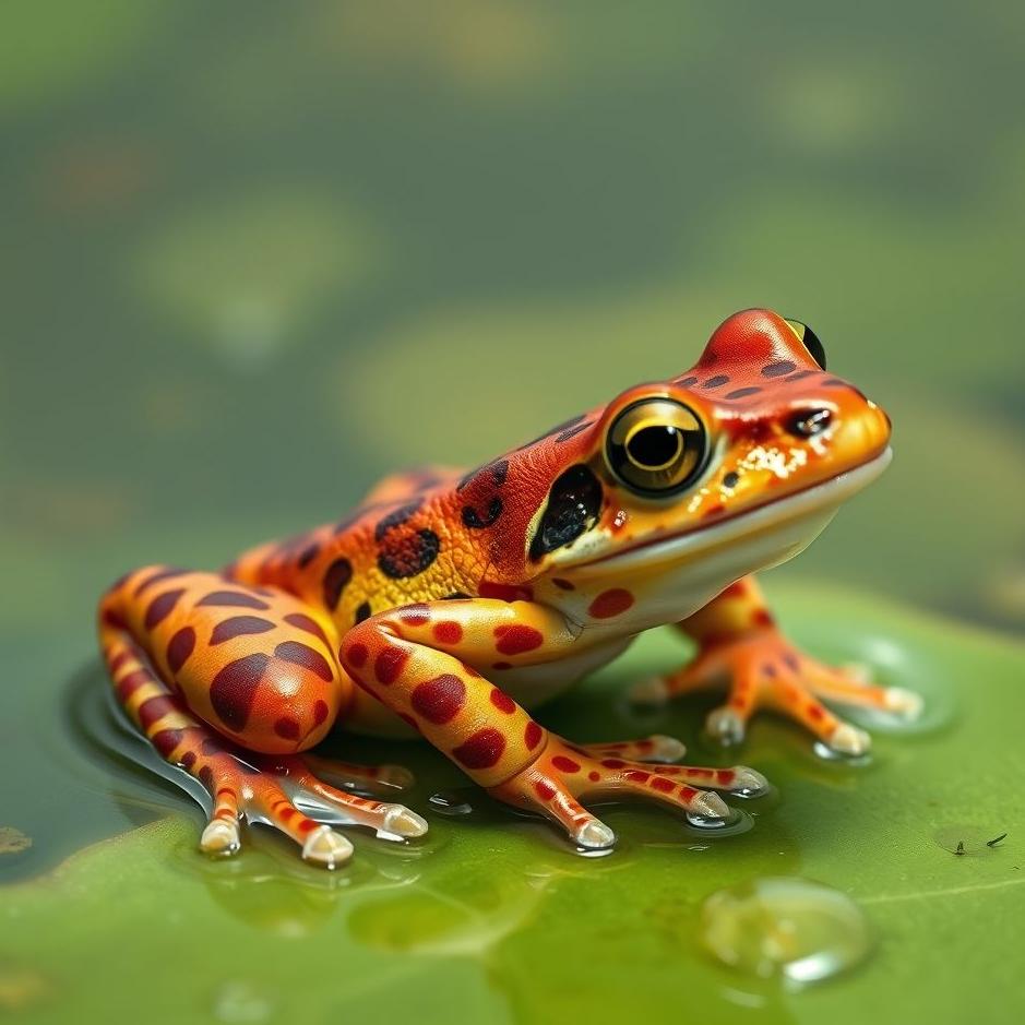 Dream : Red spotted frog in a dream