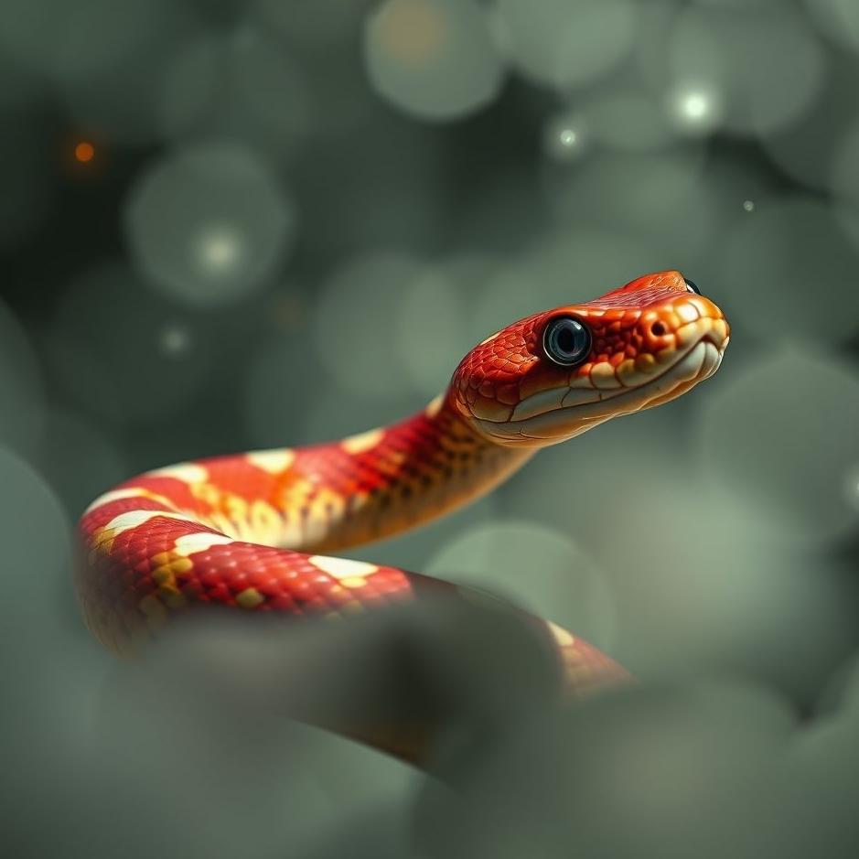 Dream : Red spotted snake in a dream