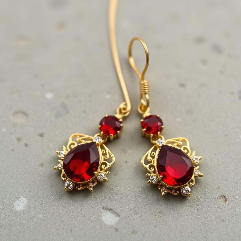 Dream : Red stone earrings as a gift in a dream