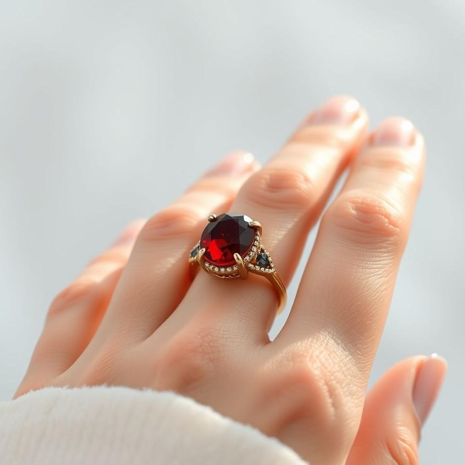 Dream : Red stone ring on your finger in a dream