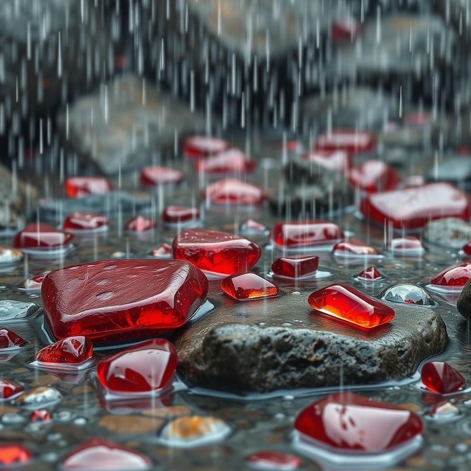 Dream : Red stones raining in a dream